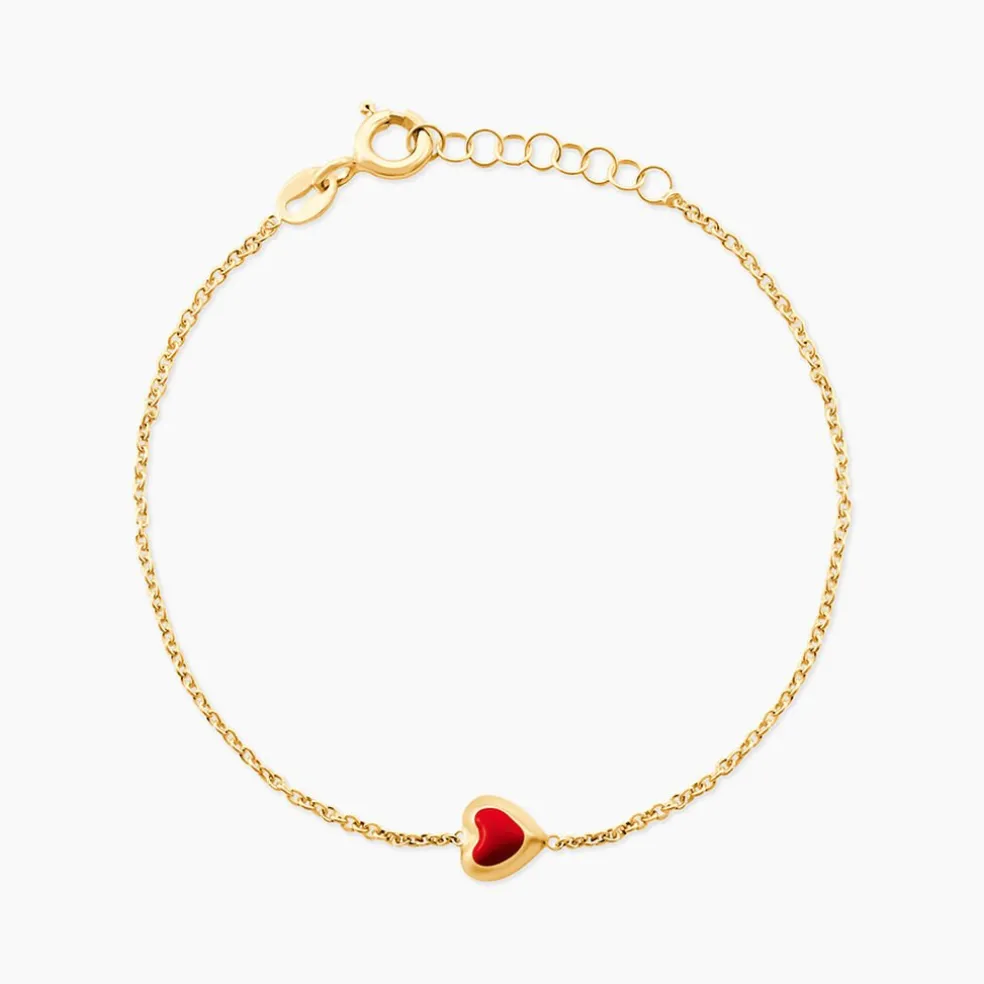 Bracelet Coralie Coeur Or Jaune