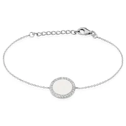 Bracelet Corazon1 Argent Blanc Oxyde De Zirconium