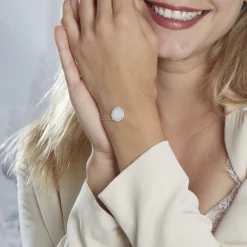 Bracelet Corazon1 Argent Blanc Oxyde De Zirconium