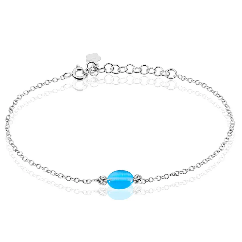 Bracelet Corelana Argent Blanc Pierre De Synthese