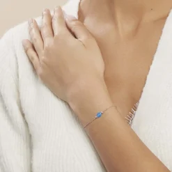 Bracelet Corelana Argent Blanc Pierre De Synthese