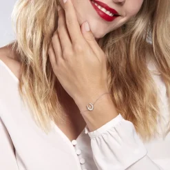 Bracelet Court Argent Blanc Centaures Oxyde De Zirconium