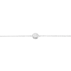 Bracelet Court Argent Blanc Laureano Oxyde De Zirconium