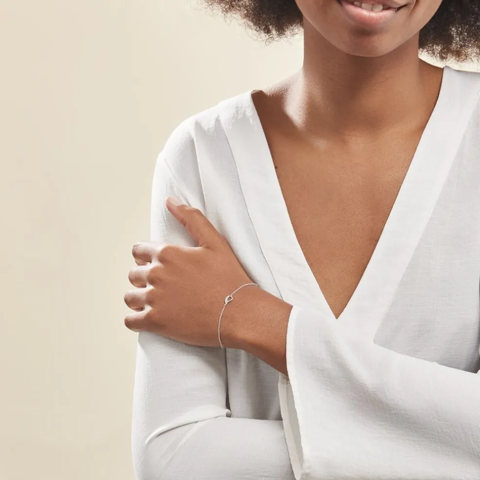 Bracelet Court Argent Blanc Sylvan Oxyde De Zirconium