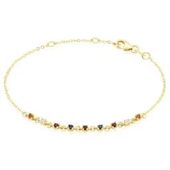 Bracelet Céphée Plaqué Or Doré Oxyde De Zirconium