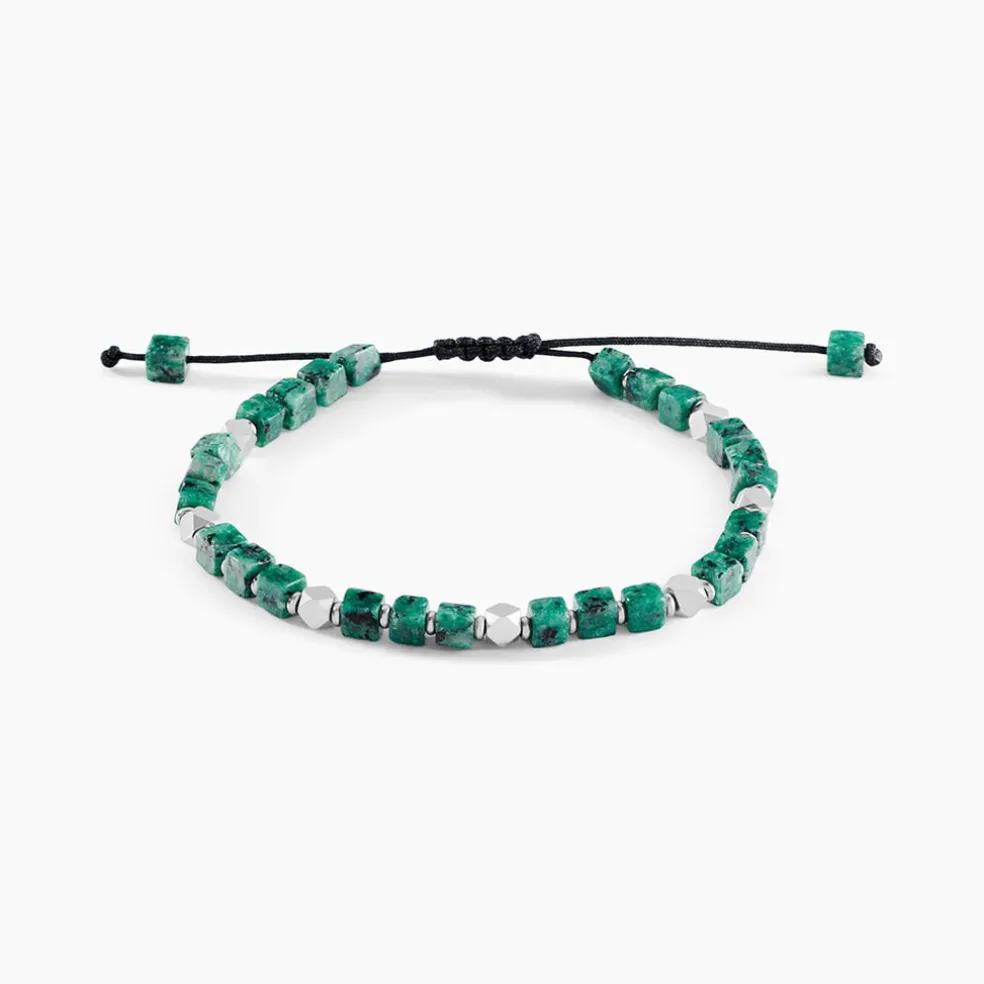 Bracelet Cusco Acier Blanc Turquoise
