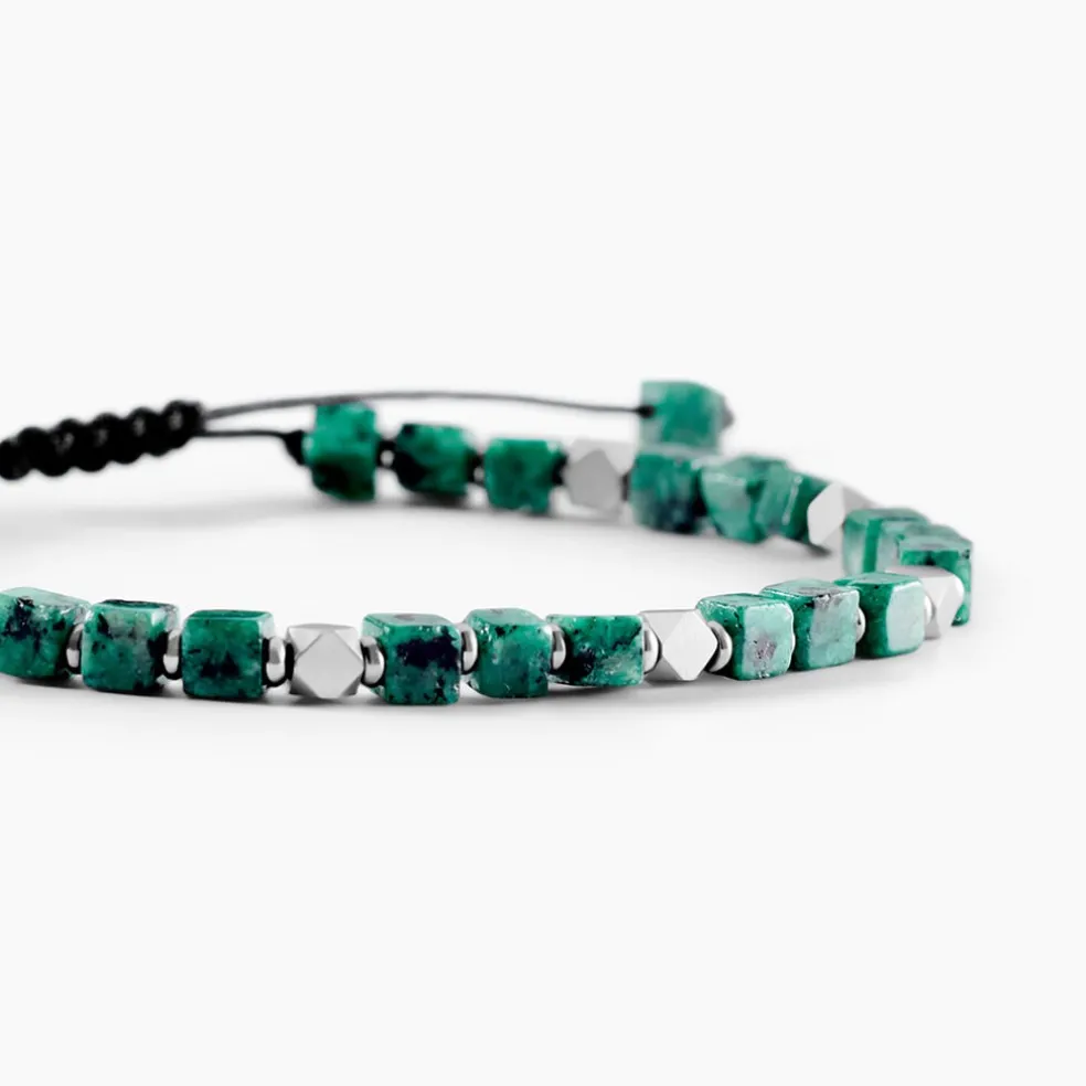 Bracelet Cusco Acier Blanc Turquoise