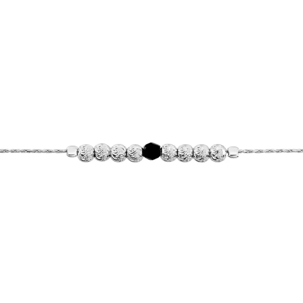 Bracelet Cyprielle Argent Blanc Pierre De Synthese