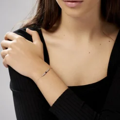 Bracelet Cyprielle Argent Blanc Pierre De Synthese