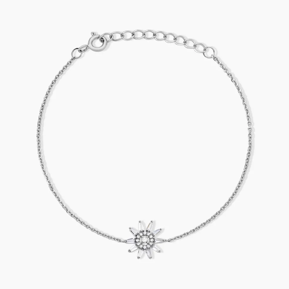 Bracelet Daisy Argent Blanc Oxyde De Zirconium