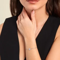 Bracelet Daisy Argent Blanc Oxyde De Zirconium