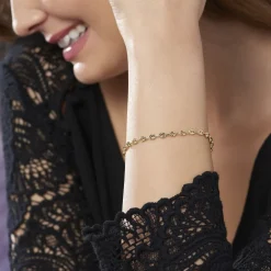 Bracelet Dami Maille Grain De Cafe Or Jaune