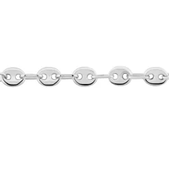 Bracelet Dami Maille Grain De Cafe Or Blanc