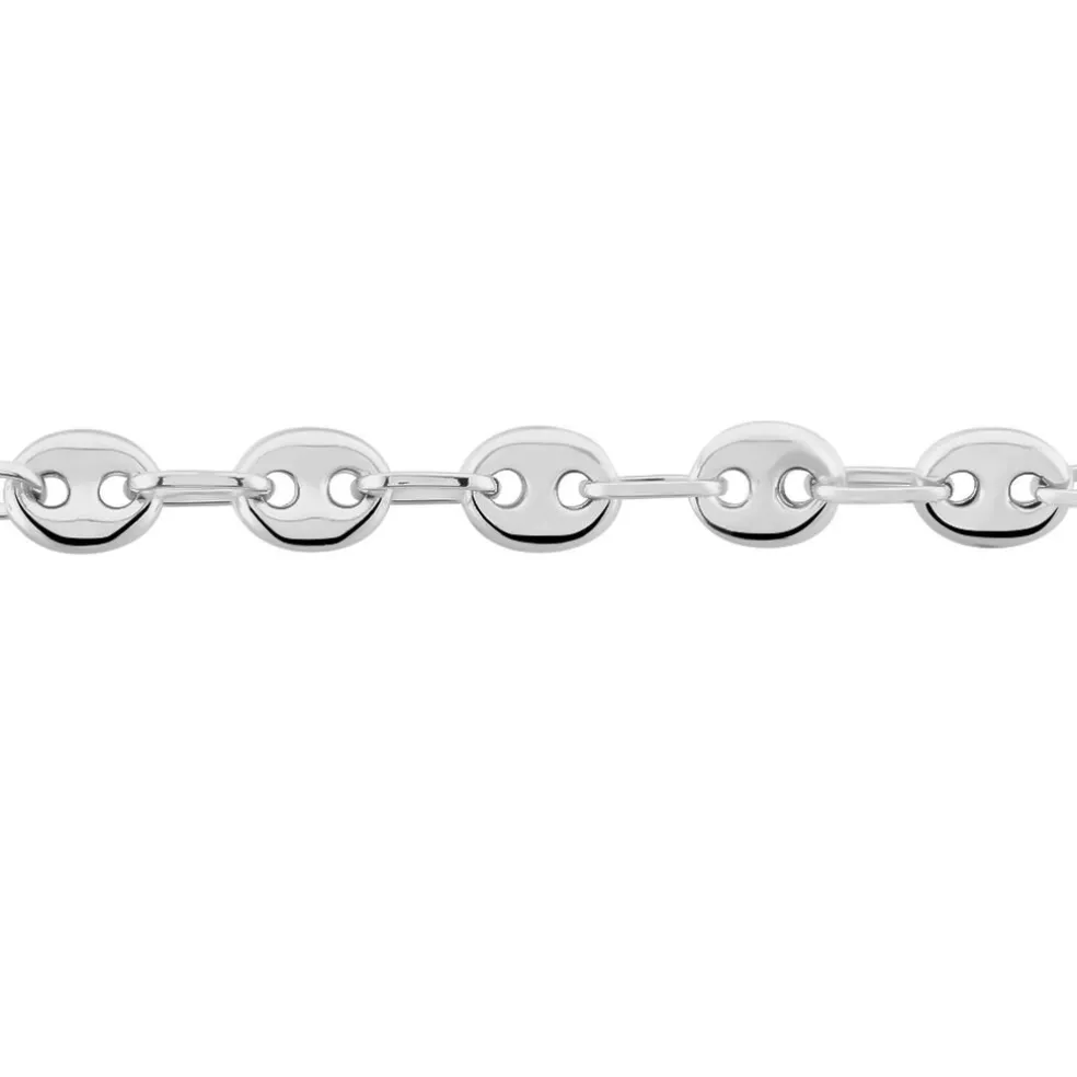 Bracelet Dami Maille Grain De Cafe Or Blanc