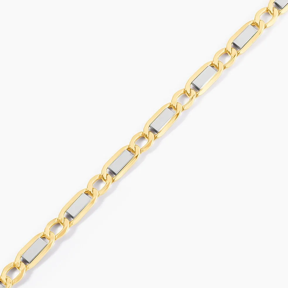 Bracelet Danae Plaquette Or Bicolore