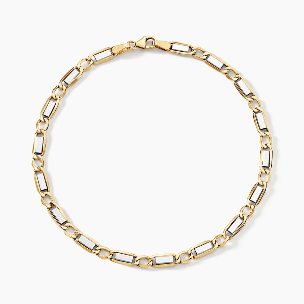 Bracelet Danae Plaquette Or Bicolore