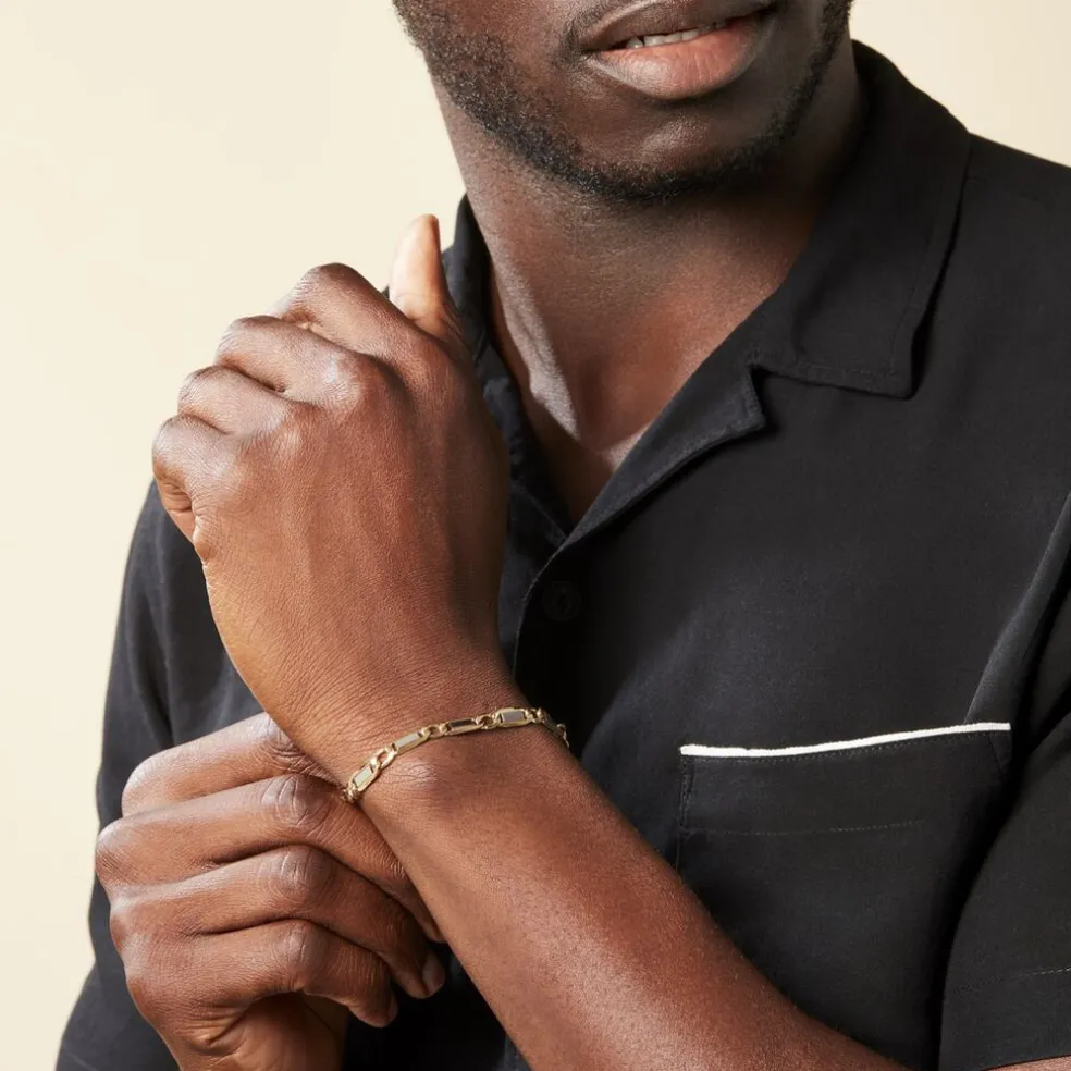 Bracelet Danae Plaquette Or Bicolore