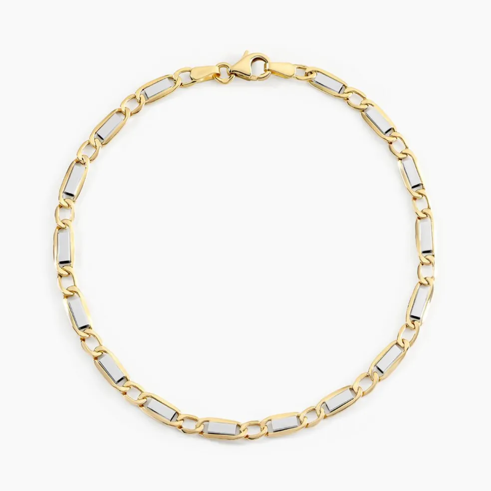 Bracelet Danae Plaquette Or Bicolore