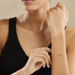 Bracelet Dao Or Jaune Oxyde De Zirconium