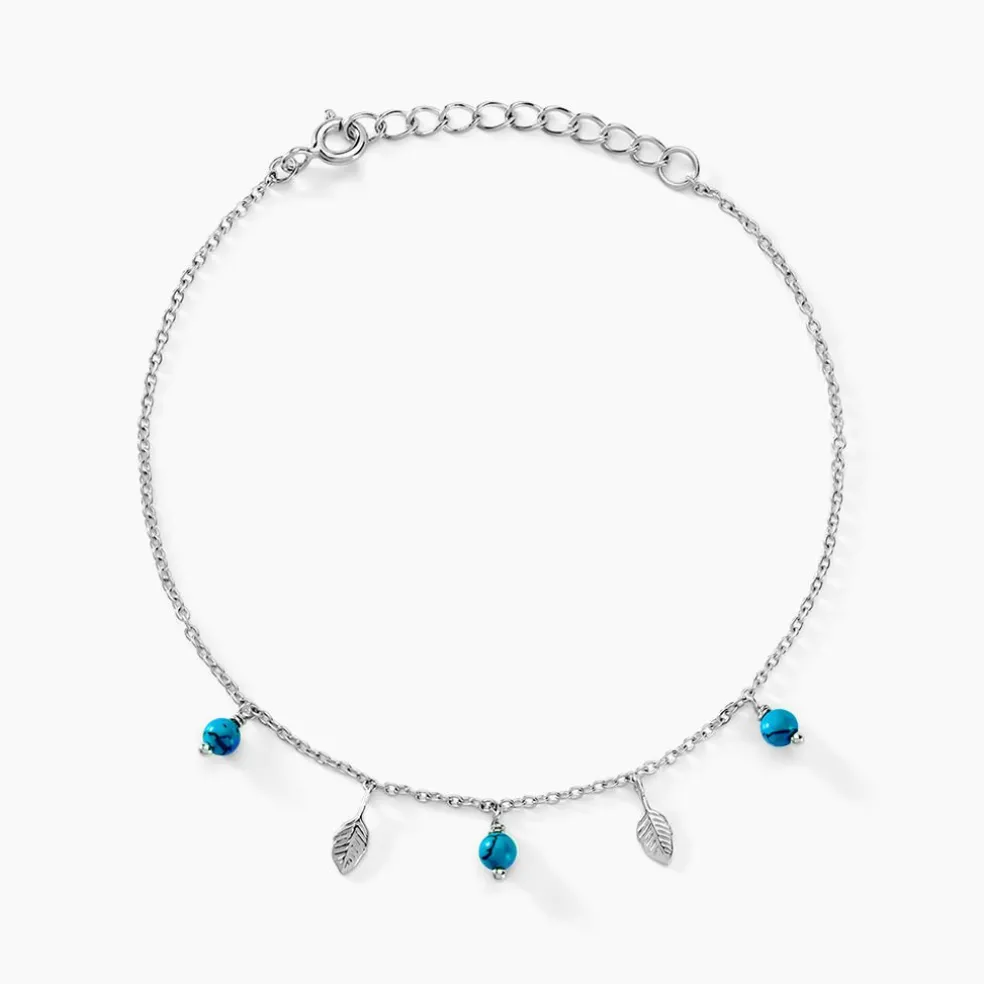 Bracelet Darcie Argent Blanc Turquoise