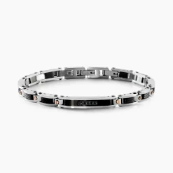 Bracelet Dax Acier Tricolore Oxyde De Zirconium