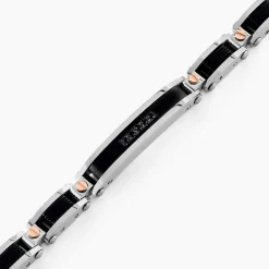 Bracelet Dax Acier Tricolore Oxyde De Zirconium