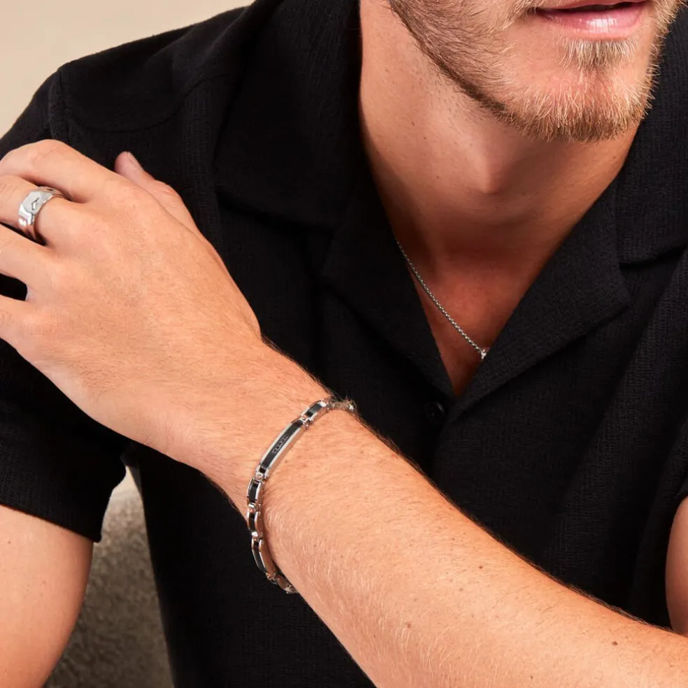 Bracelet Dax Acier Tricolore Oxyde De Zirconium