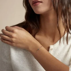 Bracelet Déclaration Argent Rose Oxyde De Zirconium