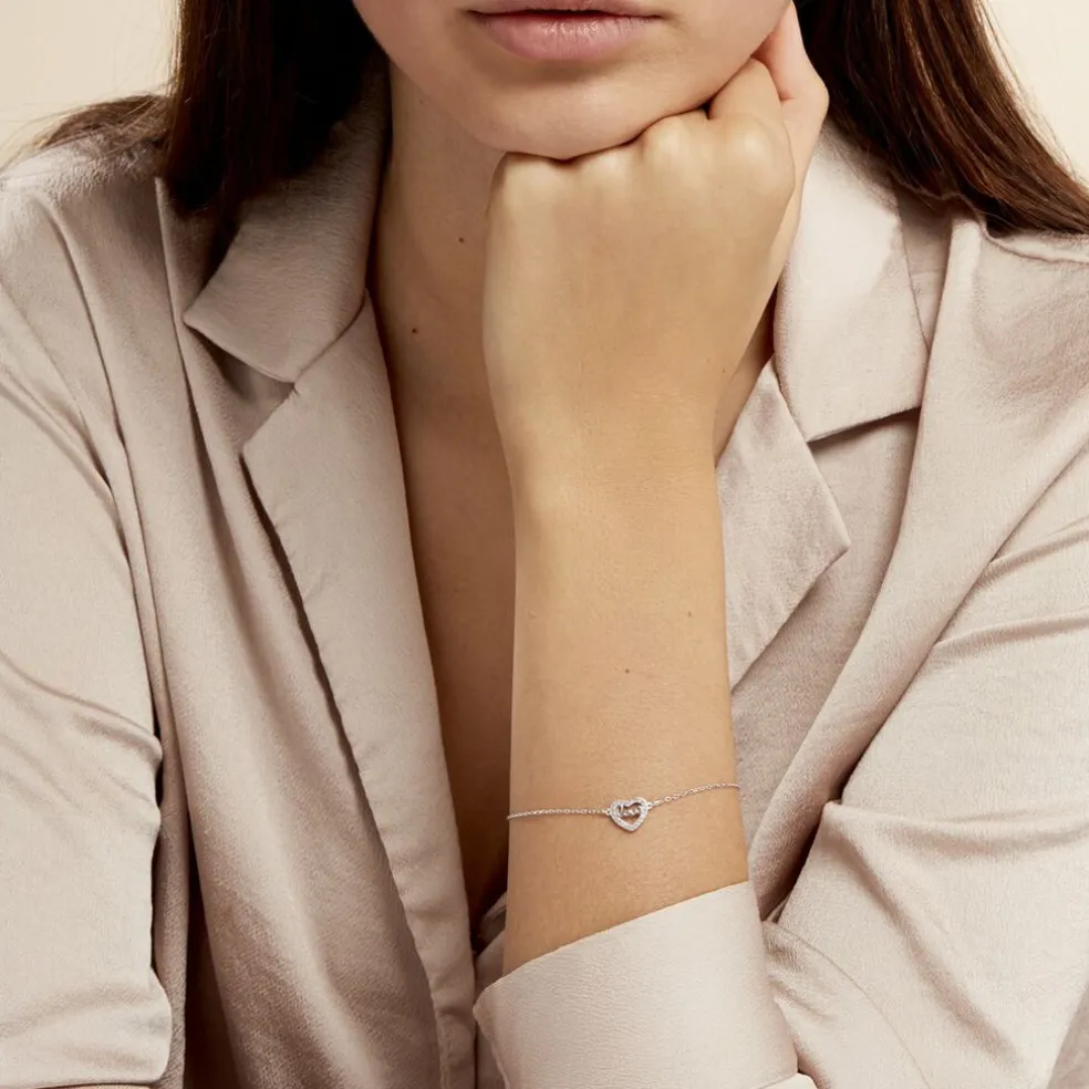 Bracelet Delicata Argent Blanc Oxyde De Zirconium