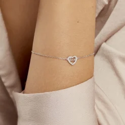 Bracelet Delicata Argent Blanc Oxyde De Zirconium