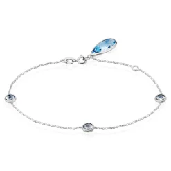 Bracelet Dennis Or Blanc Topaze