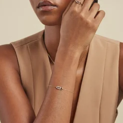 Bracelet Deonne Or Jaune Améthyste Oxyde De Zirconium