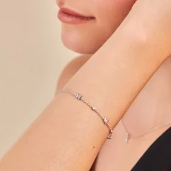 Bracelet Diep Argent Blanc Oxyde De Zirconium