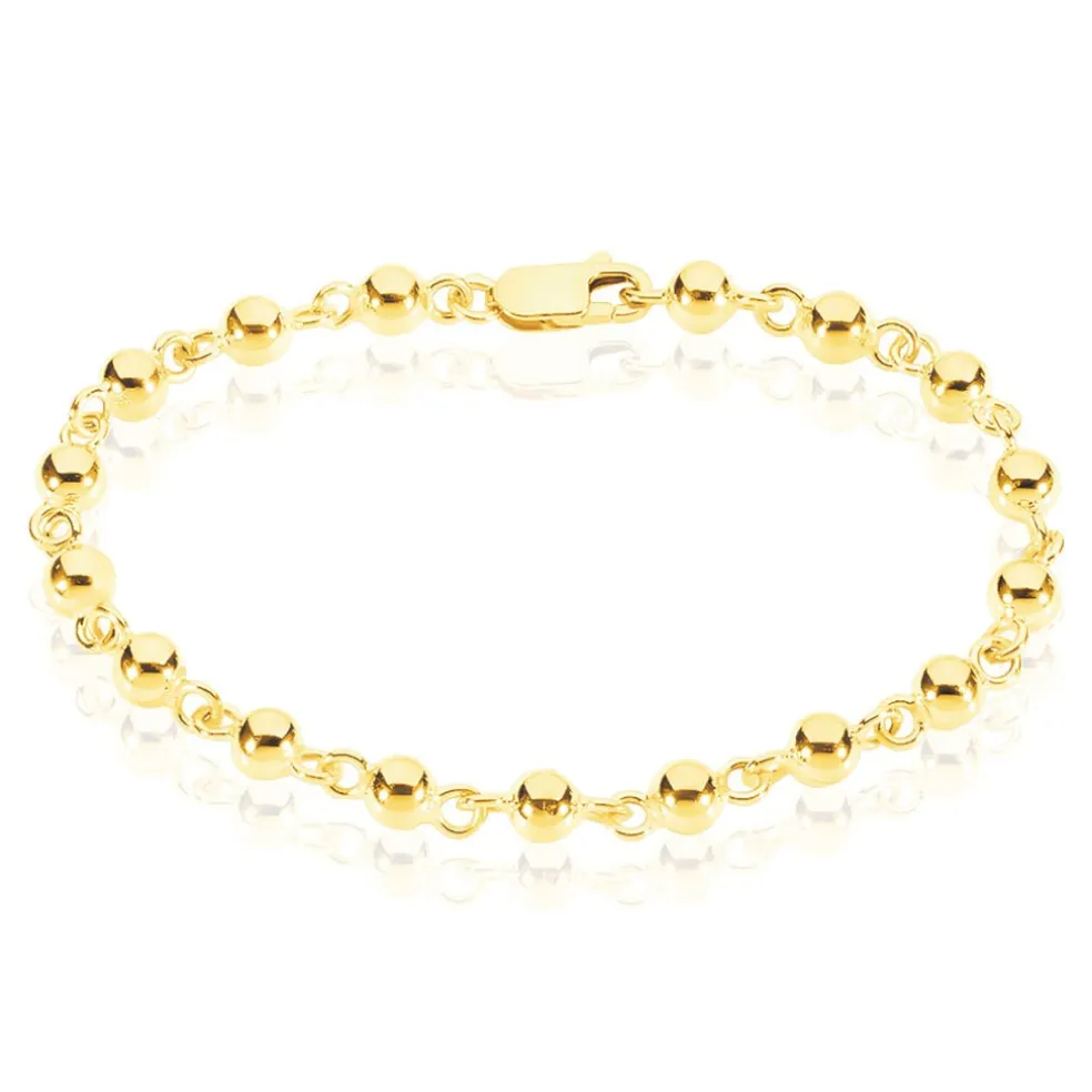 Bracelet Diona Maille Boule Or Jaune