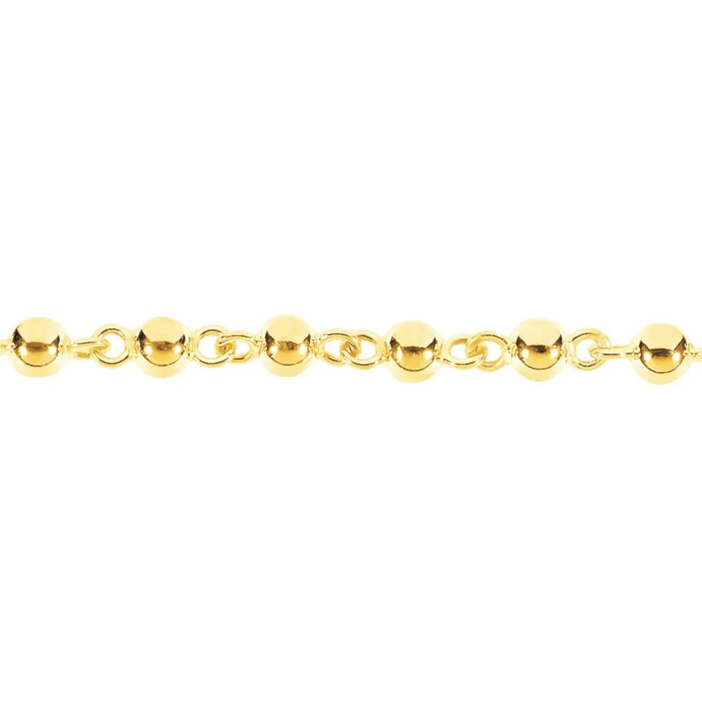 Bracelet Diona Maille Boule Or Jaune