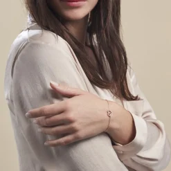 Bracelet Donatiane Argent Rose Oxyde De Zirconium