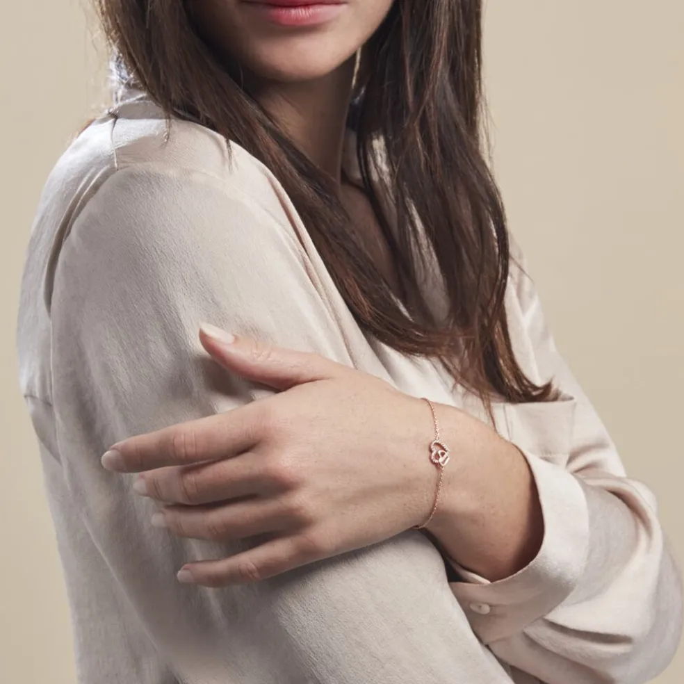 Bracelet Donatiane Argent Rose Oxyde De Zirconium