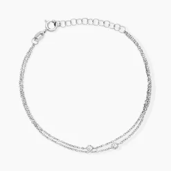 Bracelet Donya Argent Blanc Oxyde De Zirconium