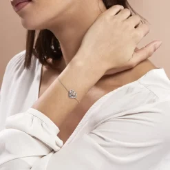 Bracelet Douglas Argent Blanc Oxyde De Zirconium