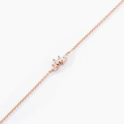 Bracelet Duchesse Argent Rose Oxyde De Zirconium