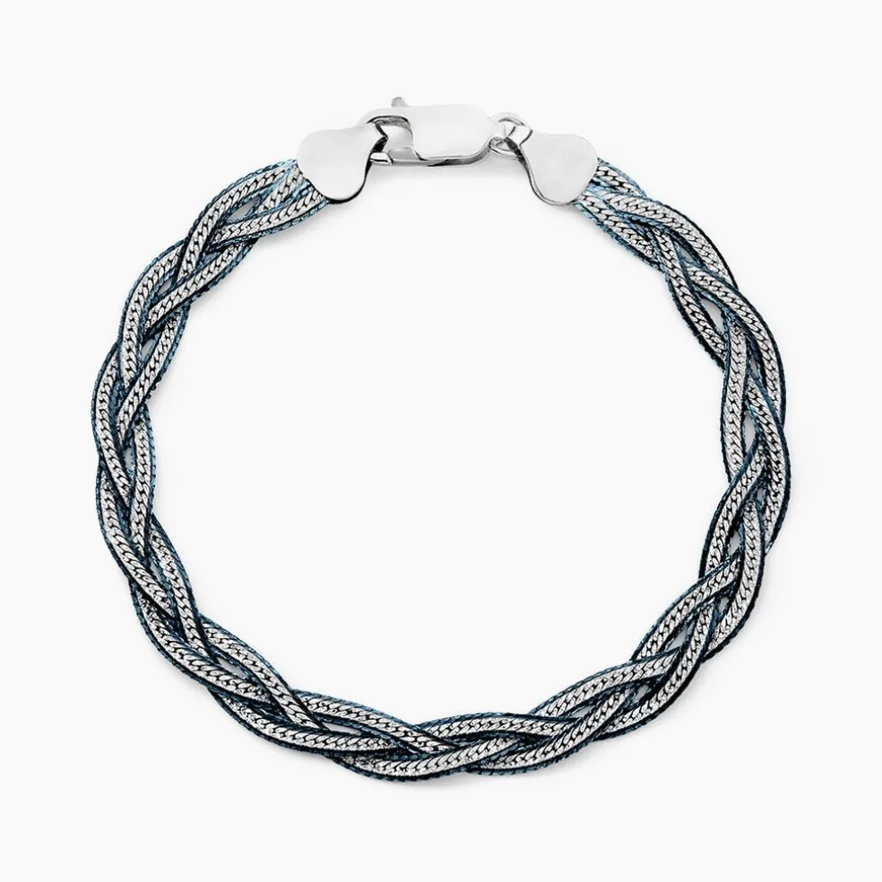 Bracelet Elae Argent Bicolore