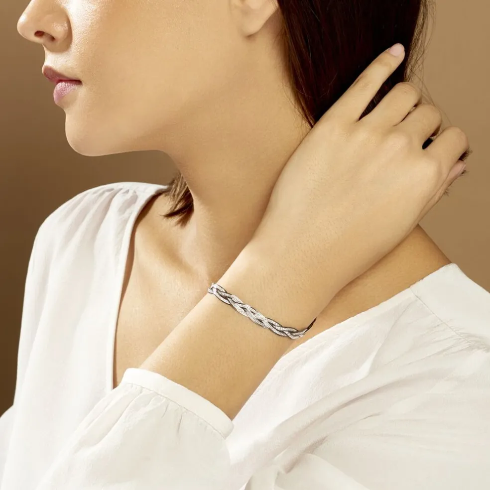 Bracelet Elae Argent Bicolore