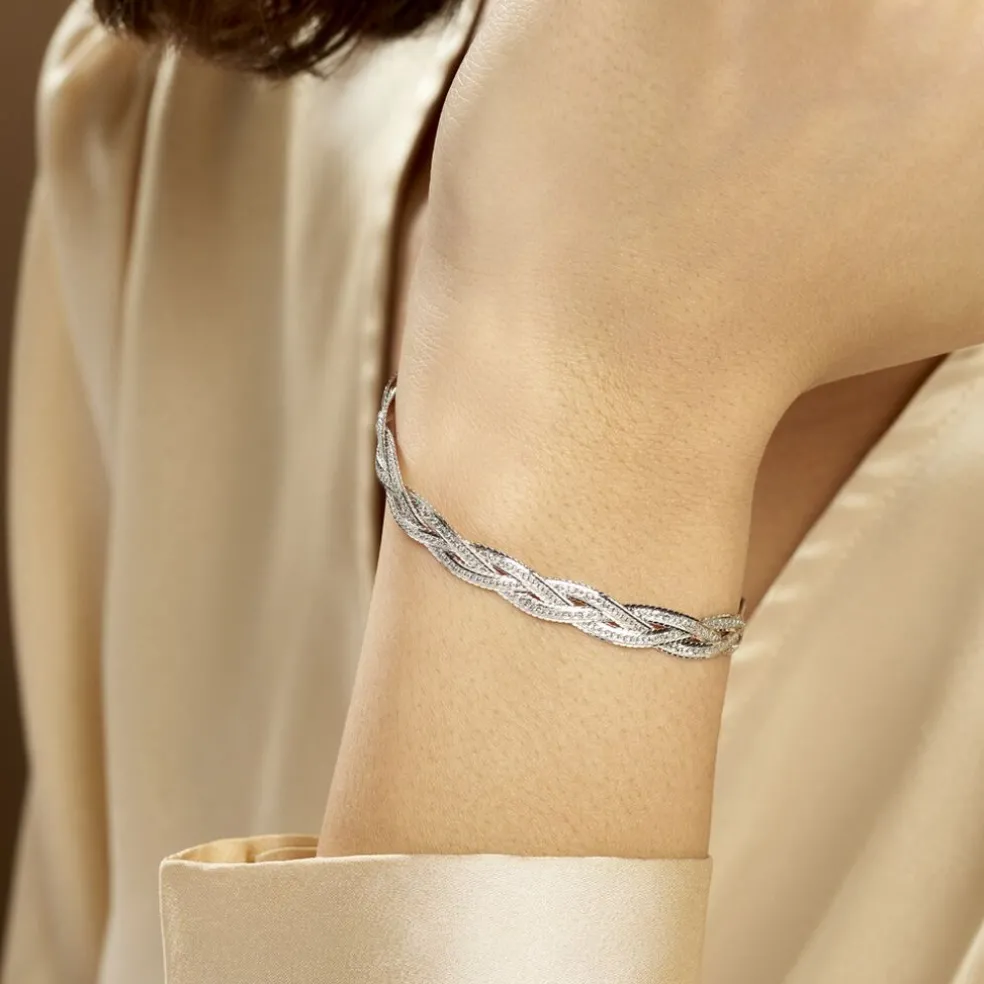 Bracelet Elae Argent Blanc