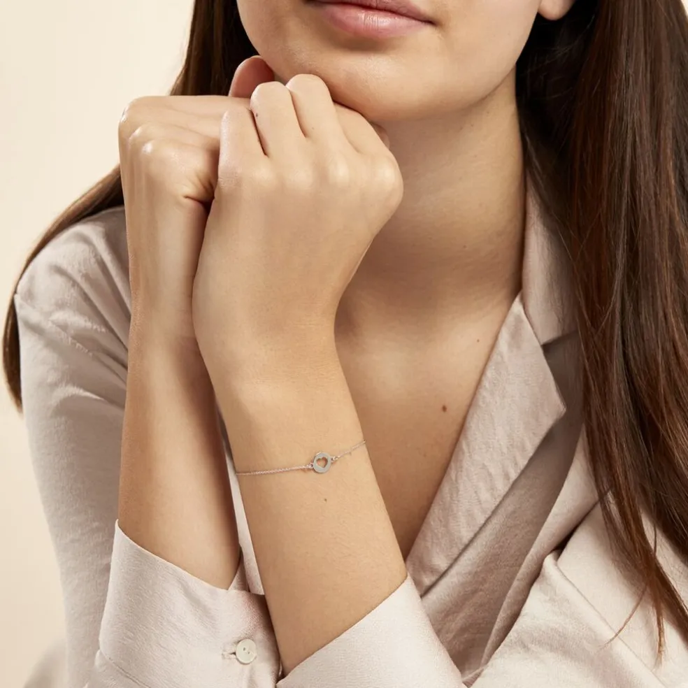 Bracelet Elenza Argent Blanc