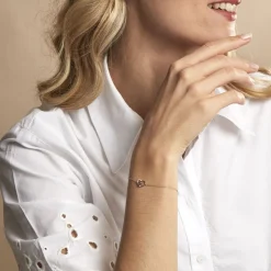 Bracelet Eliana Or Jaune Améthyste Oxyde De Zirconium