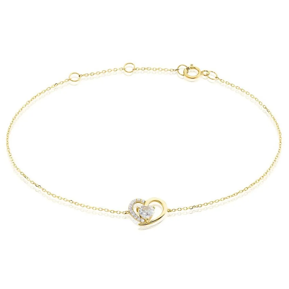Bracelet Eliana Or Jaune Topaze Oxyde De Zirconium