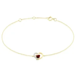 Bracelet Eliana Or Jaune Rhodolite Oxyde De Zirconium