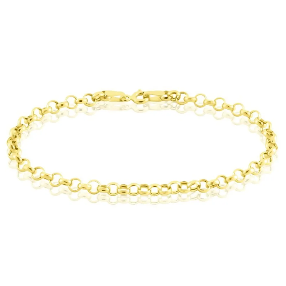 Bracelet Elviaae Maille Jaseron Or Jaune