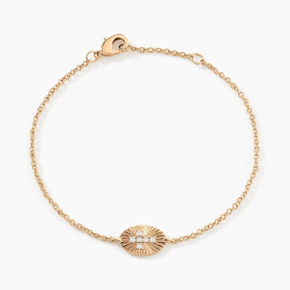 Bracelet Embrasement Plaqué Or Jaune Oxyde De Zirconium