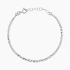 Bracelet Emna Argent Blanc Pierre De Synthese